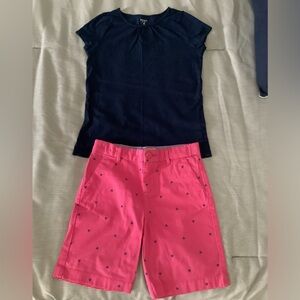 Girls Carter’s shirt and OshKosh shorts